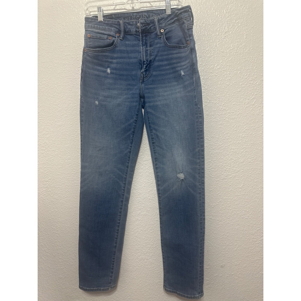 American Eagle Outfitters Airflex+ Slim Fit Jeans Mens Size 31x34 Distressed
